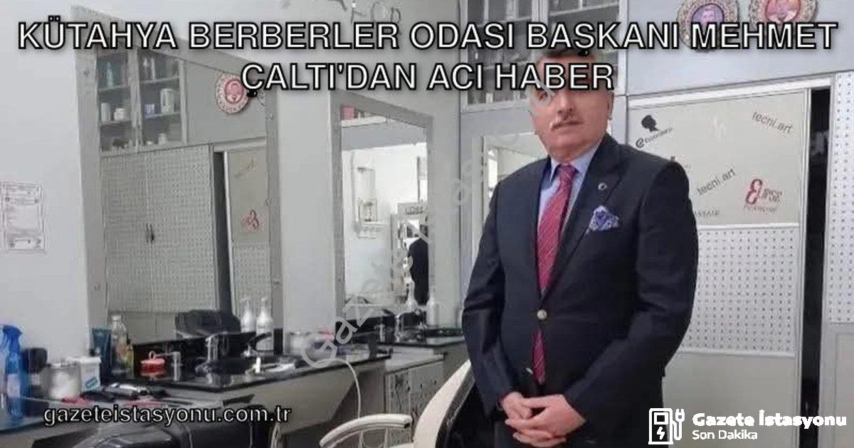 "Kütahya Berberler Odası Başkanı Mehmet Çaltı'dan Acı Haber" başlıklı haber için fotorealistik, prof