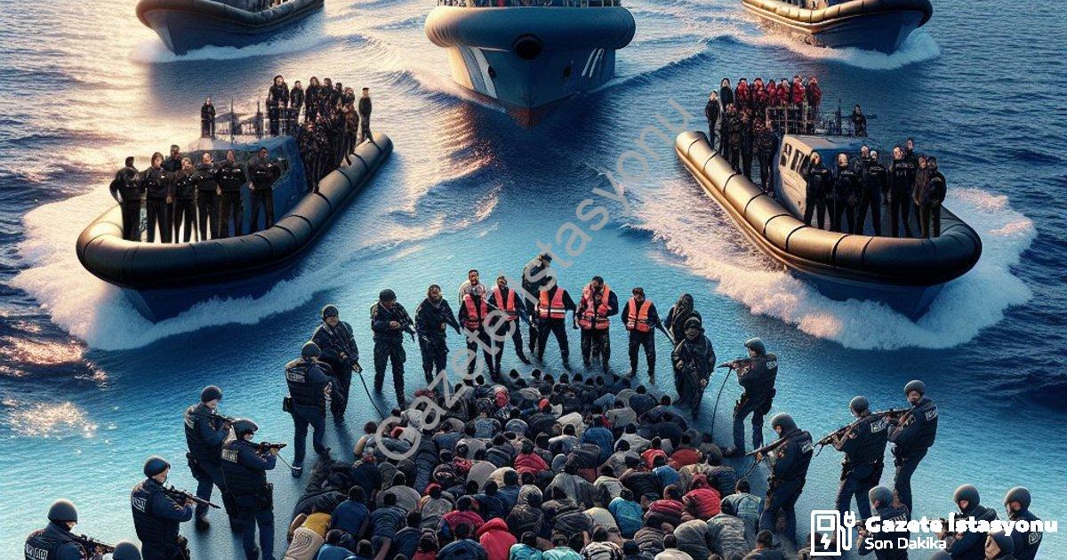 "İzmir Açıklarında Hareketli Saatler: 120 Düzensiz Göçmen İşlem Gördü" başlıklı haber için fotoreali