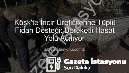 Köşk’te İncir Üreticilerine Tüplü Fidan Desteği: Bereketli Hasat Yolu Açılıyor