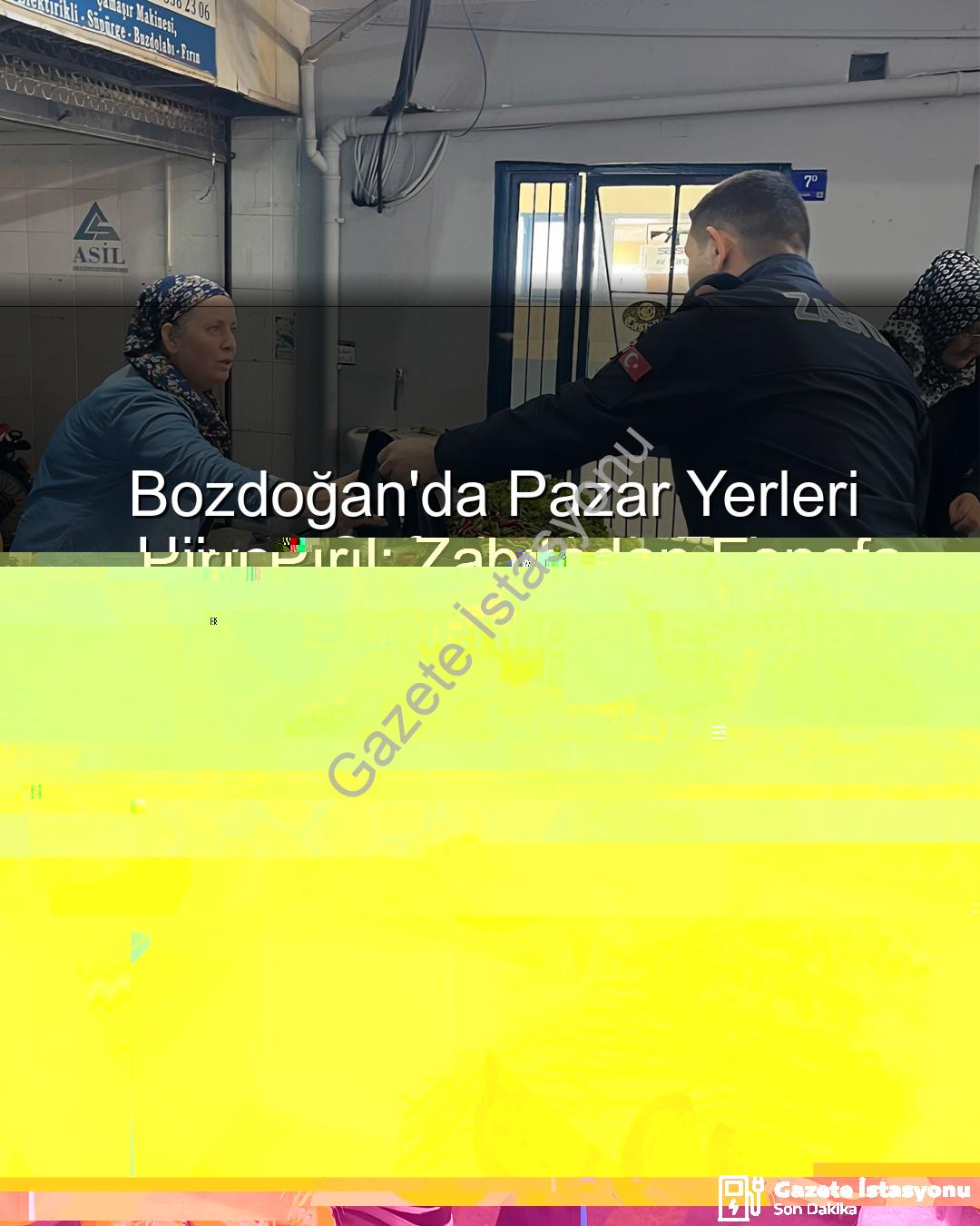 çöp poşeti desteği - Bozdoğan'da Pazar Yerleri Hijyen Seferberliği: Zabıta Ekiplerinden Esnafa Çöp Poşeti Desteği