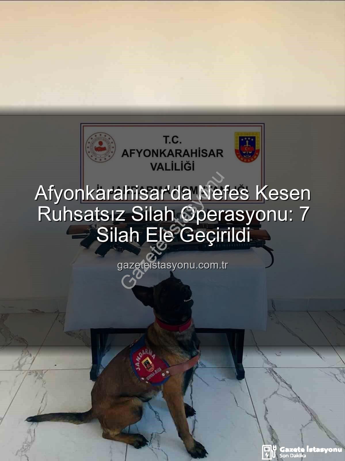 ruhsatsız silah - Afyonkarahisar'da Nefes Kesen Ruhsatsız Silah Operasyonu: 7 Silah Ele Geçirildi