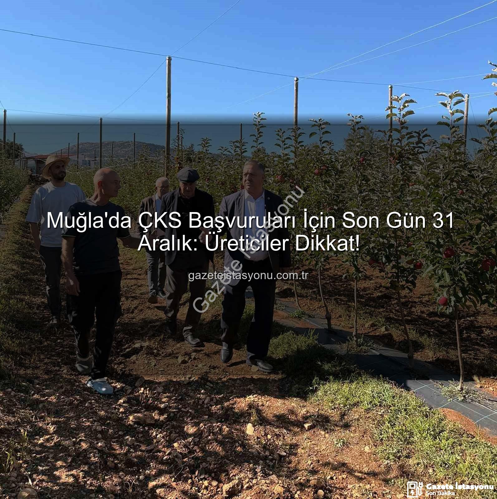 ÇKS başvuruları - Muğla'da ÇKS Başvuruları İçin Son Gün 31 Aralık: Üreticiler Dikkat!