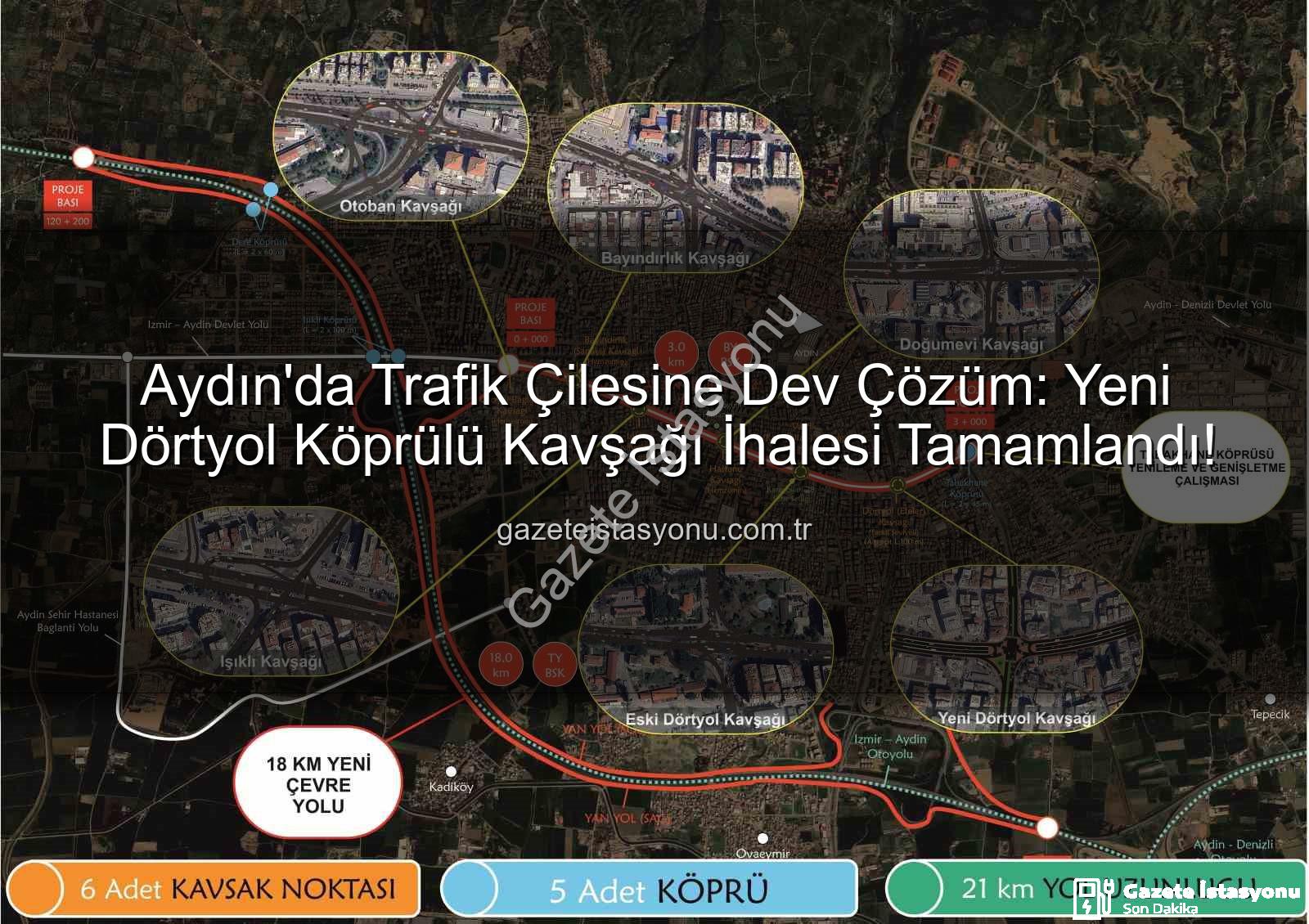 Aydın trafik - Aydın'da Trafik Çilesine Dev Çözüm: Yeni Dörtyol Köprülü Kavşağı İhalesi Tamamlandı!